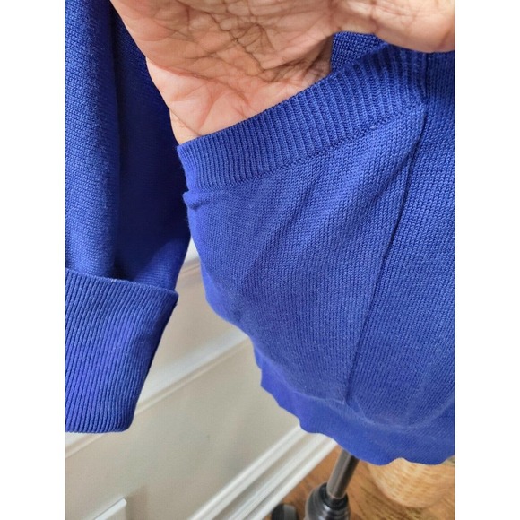 Jack Women's Solid Blue Acrylic Long Sleeve Round Neck Pullover Casual Sweater S - Picture 4 of 12